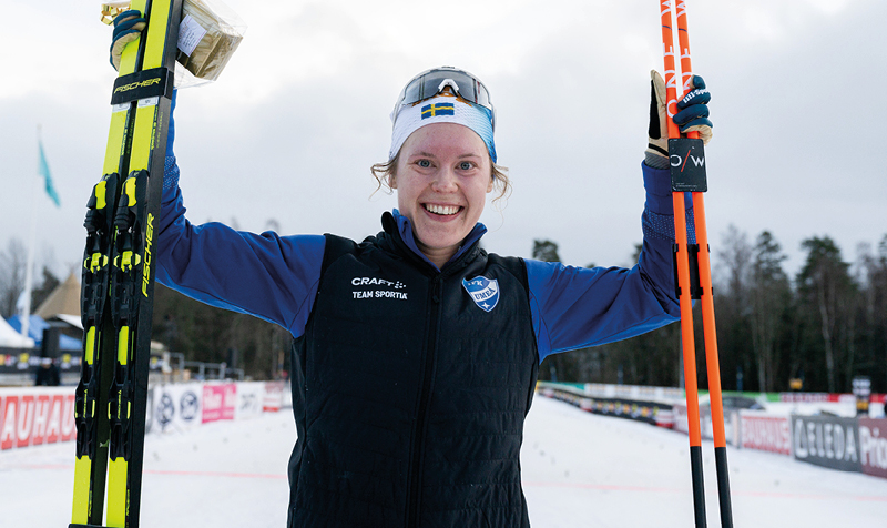 Elina Rönnlund fick en fullträff och blir svensk mästare.