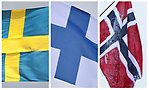 Norge sverige finland flaggor